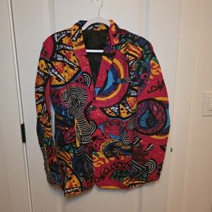 Funky colorful blazer size medium